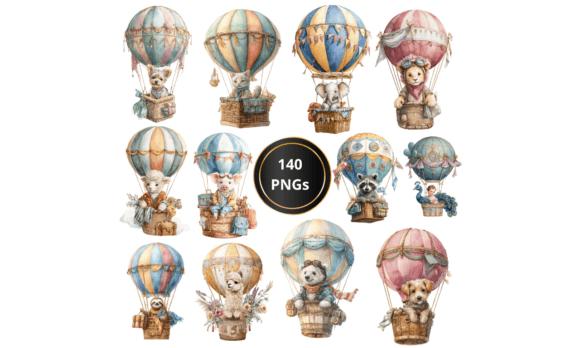 140 PNG Balloon Animals Bundle: A Creative Asset