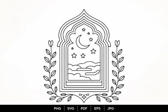 Choosing the Right Islamic Arch Moon Stars Window SVG for Your Creative Projects