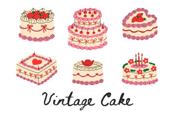 Coquette Vintage Cake Clipart Guide