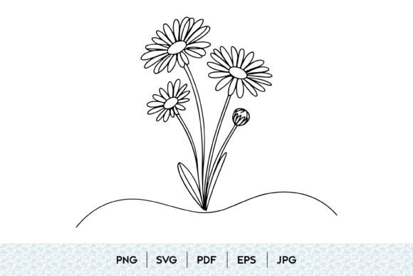 Daisy Flower Line Art SVG: A Versatile Resource for Creators and Entrepreneurs