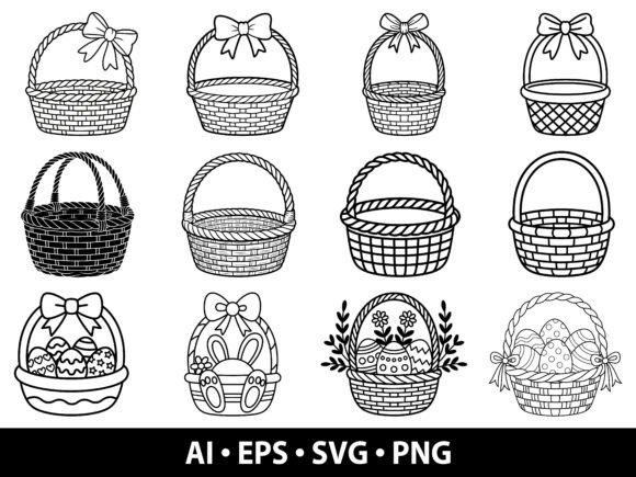 Easter Basket Vector Bundle: Creative Uses