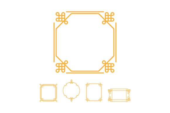Elevate Designs with Ornate Asian Borders