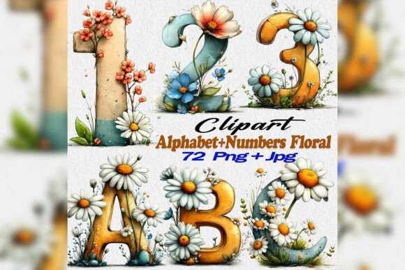 Elevate Your Creative Projects with a Watercolor Floral Alphabet and Letters