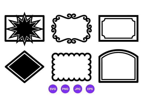 Elevating Brand Identity with Black and White Ornate Label Frames: A Strategic Design Resource