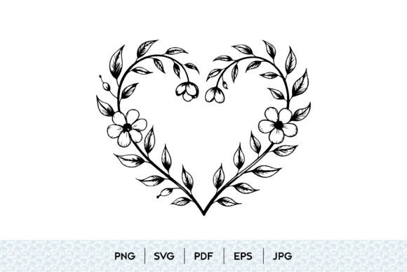 Elevating Digital Design with the Versatility of the Floral Heart Wreath SVG