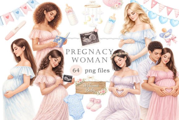 Evaluating the Practical Value of Pregnant Woman Clipart Watercolor PNG for Design Projects