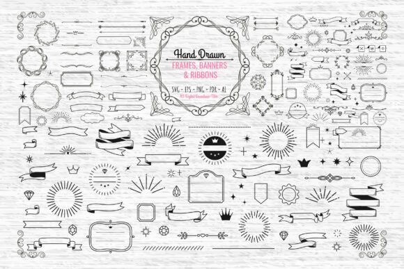 Evaluating the Practical Value of SVG Hand Drawn Frames, Banners, and Ribbons