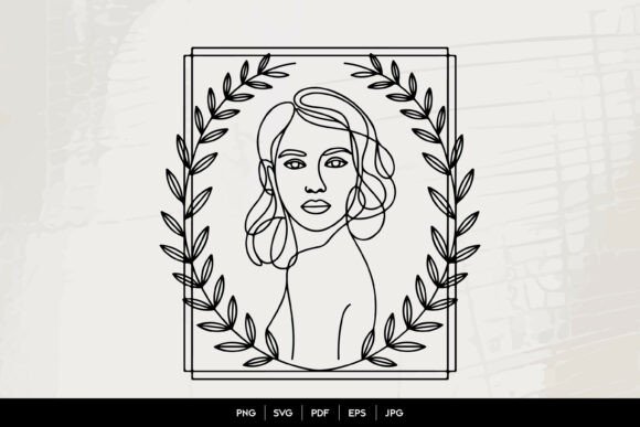 Evaluating the Woman Portrait Line Art Frame for Modern Design Projects