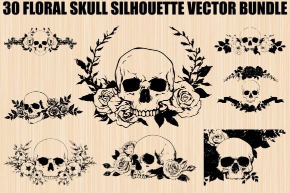 Floral Skull SVG Bundle: Elevating Gothic Design for Modern Creators