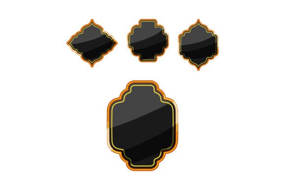 Golden Luxury Frames: Creating Elegant Badges and Ornamental Designs