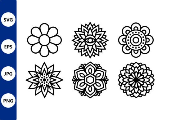 Integrating the Bold Line Art Flower Mandala Set into Professional Creative Workflows