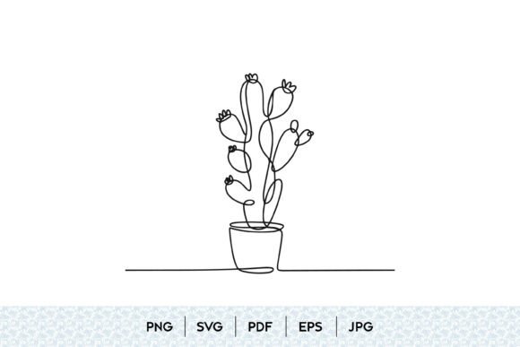 Minimal Cactus Line Art SVG Guide