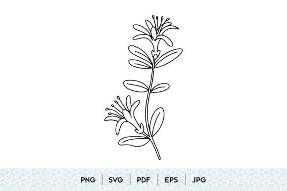 Minimal Floral Branch SVG: Elevating Design with Simple Botanical Line Art