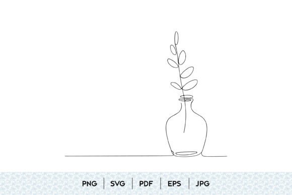 Minimalist Vase One Line SVG Guide