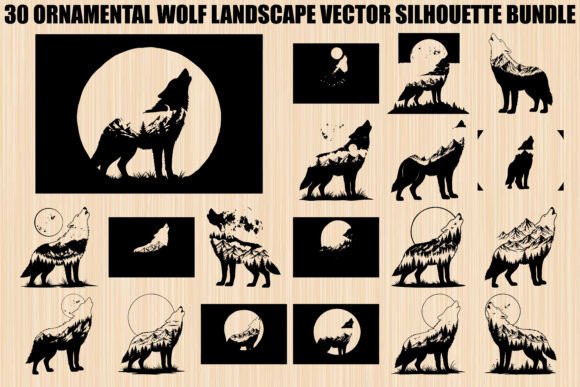 Ornamental Wolf Landscape Bundle