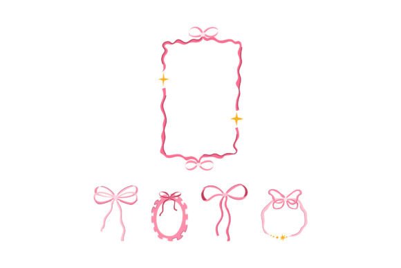 Pink Ribbon Frames & Bows Collection