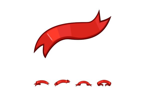 Strategic Visual Communication: Leveraging the Red Ribbon Banners Set Illustration Elem for Brand Clarity