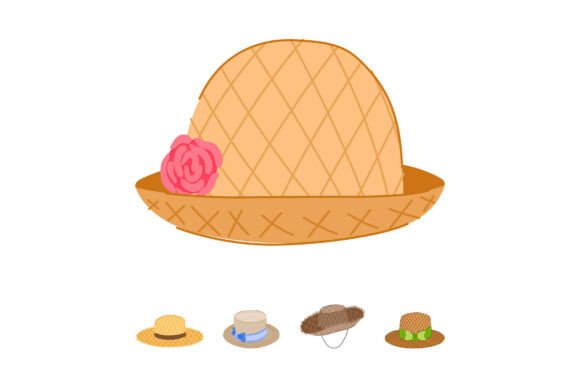 Straw Hat with Pink Flower and Other Hat Styles for Summer Style