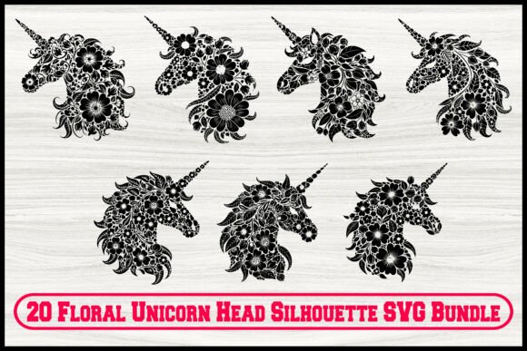 Unlocking Creative Potential with the 20 Floral Unicorn Silhouette Bundle